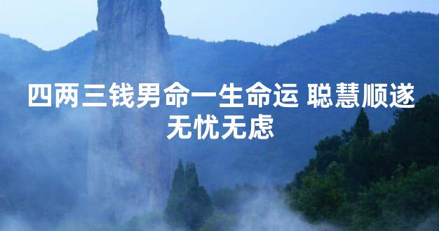 四两三钱男命一生命运 聪慧顺遂无忧无虑